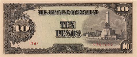 I Have A Japanese Government 10 Pesos. What Is It .